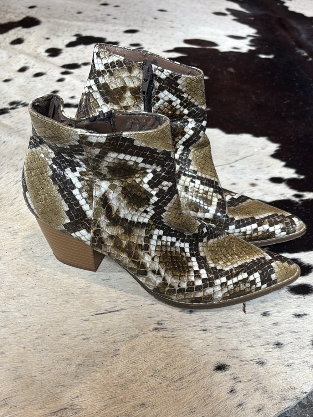 Matisse snake skin booties